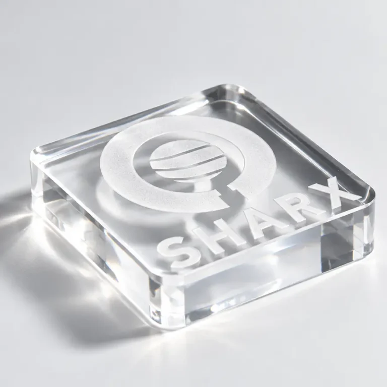 Acrylic sample cut and engraved by SHARX co2 laser
