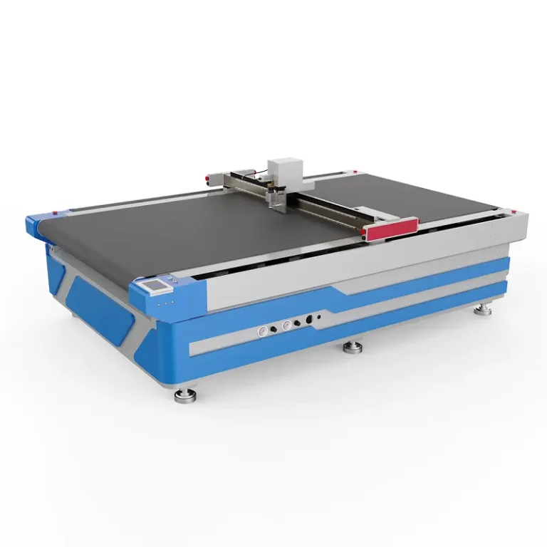 Front and right view of CK1625 CNC oscillating knife cutting machine (2)