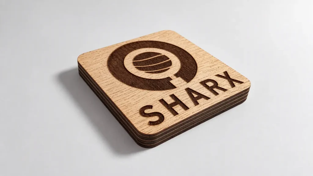 Plywood cut by SHARX co2 laser 16-9