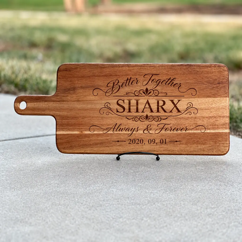 SHARX laser engraving on wood surfaces